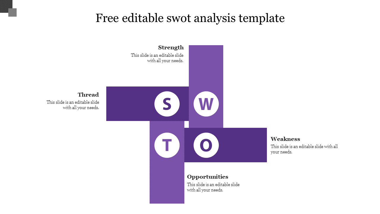Free - Download Free Editable SWOT Analysis Template Designs